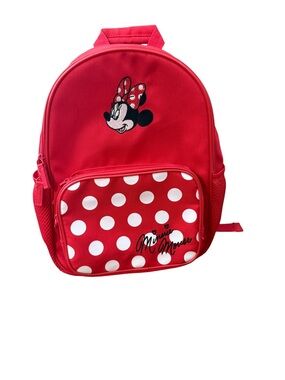 Disney Minnie Mouse Red Kids Backpack with Polka Dot Pocket